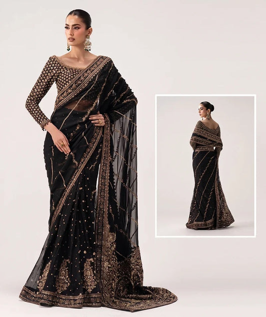 Maria B Luxury Chiffon Embroidered 3Pc Unstitched Saree PA-279