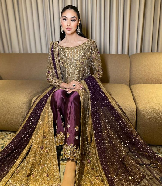 Haris Shakeel Luxury Formals Hand Embellished Addawork Wedding Collection AROHA