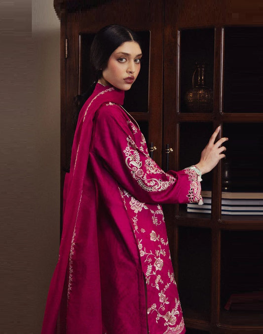 Zara Shahjahan Luxury Embroidered Lawn 3Pc Unstitched Suit RAQSAA