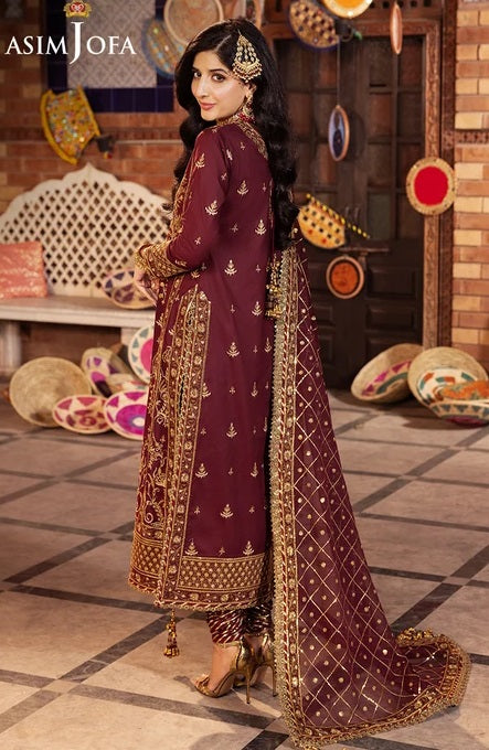 Asim Jofa Luxury Chiffon Embroidered Unstitched Suit PA-139