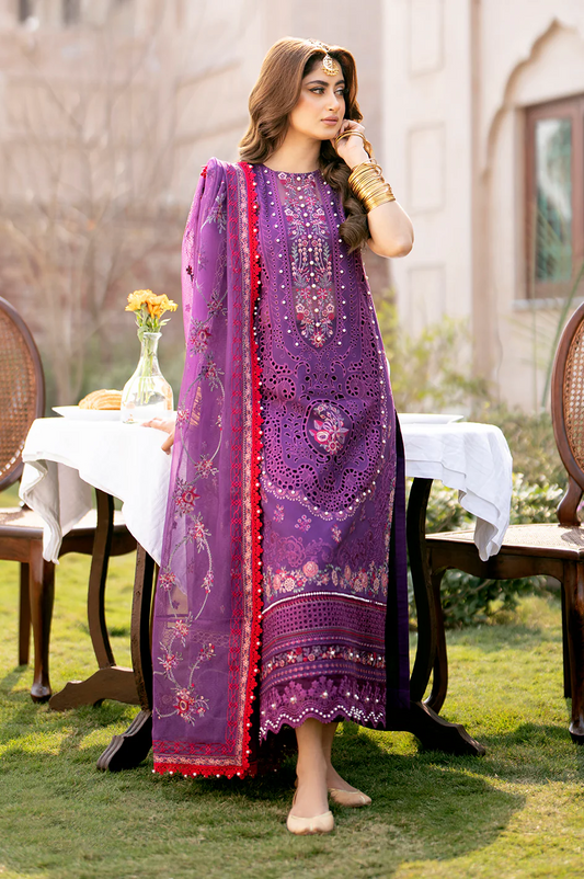 Bin Ilyas Luxury Lawn Embroidered Unstitched 3 Piece 404 A Dilbaro