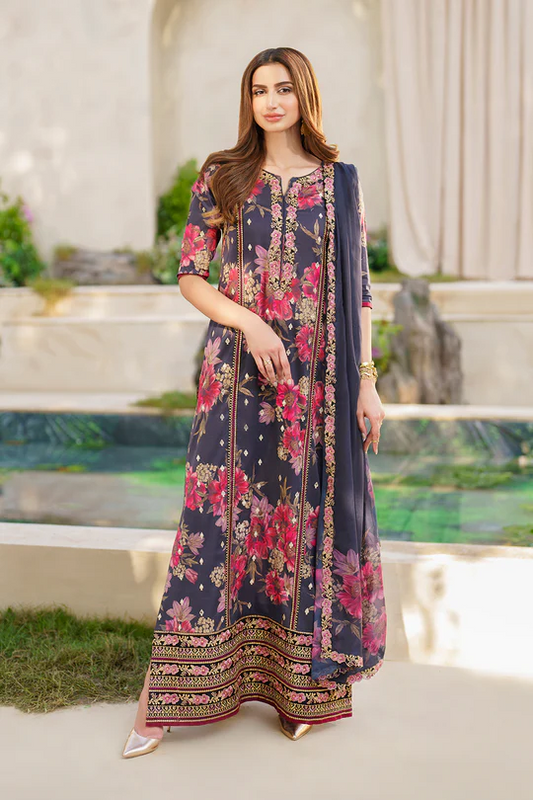 Iznik Festive Embroidered Lawn 3 Pc Unstitched Suit SFL-12 Resplendence