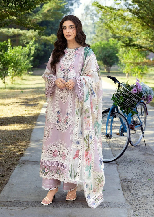 Elaf Embroidered Luxury Lawn Unstitched 3Pc Suit | Elay-1A