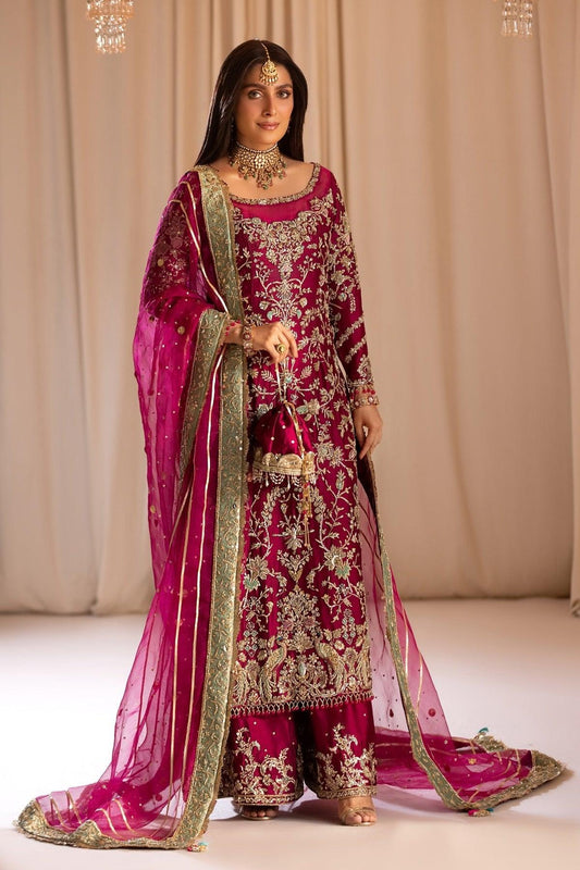 Tabya New Arrival Wedding Collection Hand Embroidered Raw Silk Unstitched TABEER
