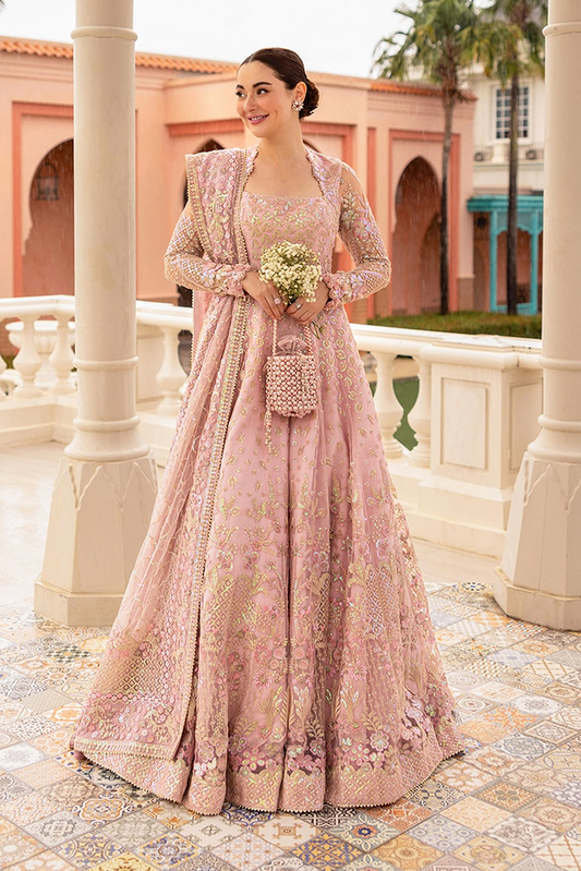 Faiza Saqlain Luxury Net Embroidered Unstitched With Hand Emblishment Ruzova-07
