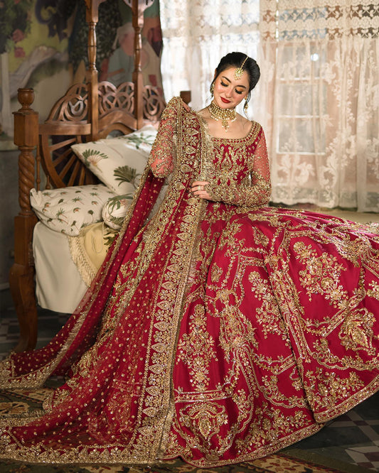 Faiza Saqlain Luxury Raw Silk Hand Emblishment Wedding Collection ARUSA-05