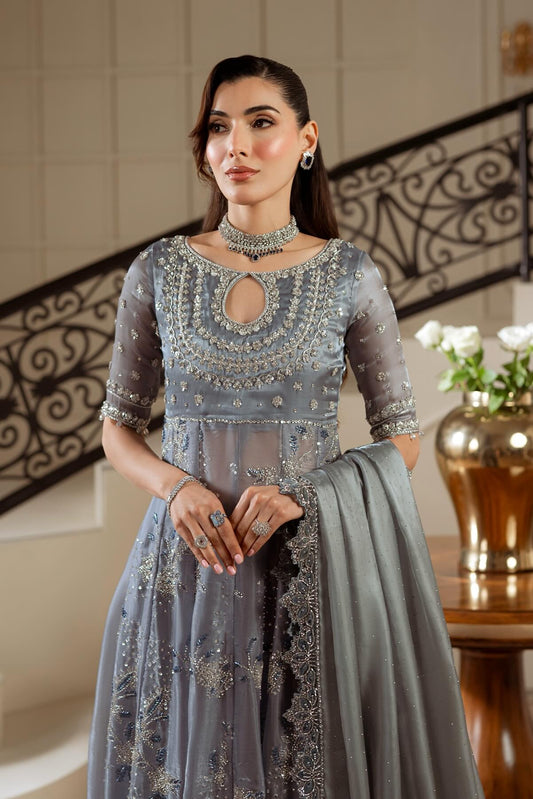 Sara Zara Luxury Organza Embroidered Unstitched 3 Piece - Rania