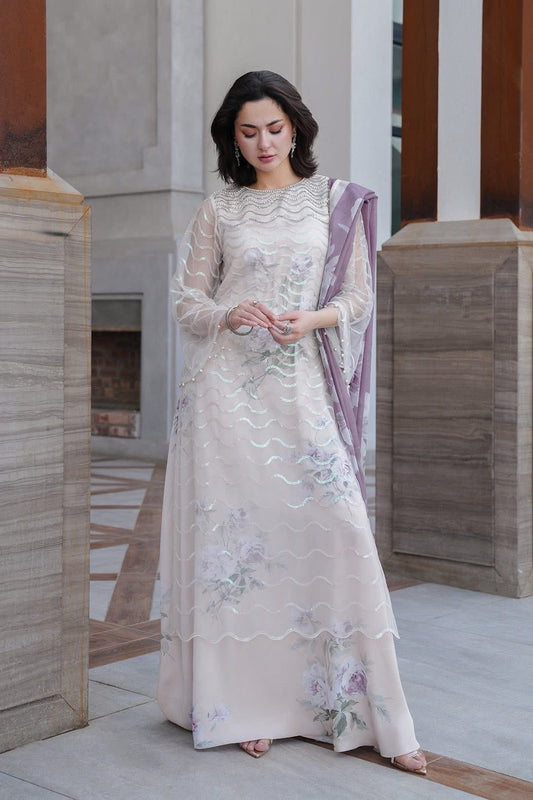 Lulusar Luxury Collection Net With Silk Inner Unstitched Collection Noural Dress