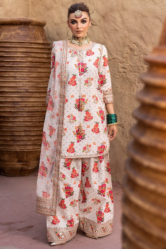 Charizma Crepe Silk Digital Print & Embroidered Collection CMA-5-071