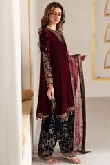Jazmin Luxury Velvet VF-2018 Embroidered Formals 3 Pieces Unstitched