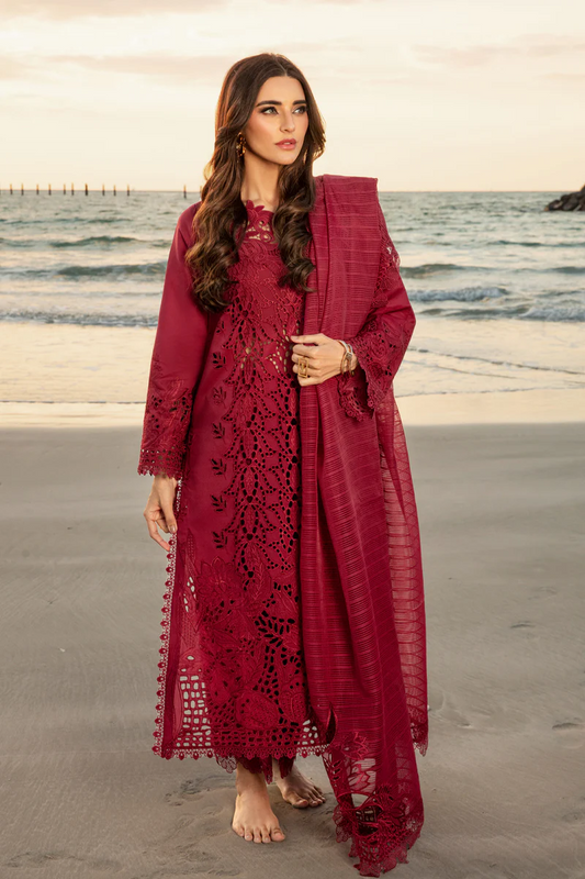 Rang Rasiya Premium Embroidered Lawn 3 Pc Unstitched Suit D-13 ALAYA