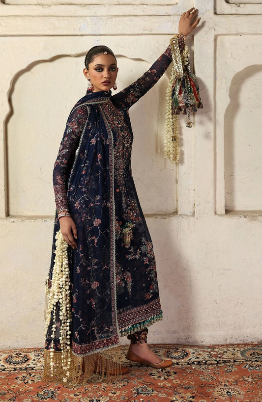 Hussain Rehar Luxury Embroidered Chiffon 3Pc Unstitched Suit-Rabab