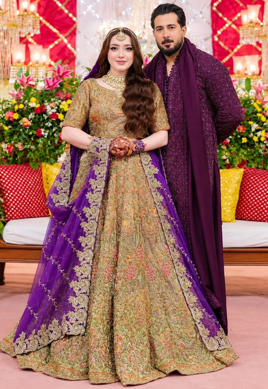 Ahmed Sultan-Momina Iqbal Luxury Myssory Embroidered 3Pc Unstitched PA-263