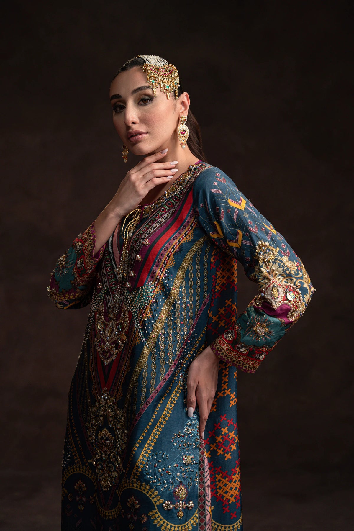 Ammara Khan Silk Formals Luxury 3 Pieces Unstitched Collection Bold Glam