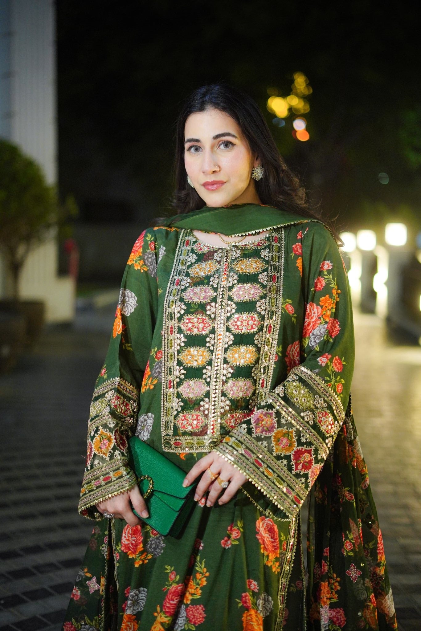 Aneelas Silk Dress Embroidered Unstitched 3 Piece Green Lux-15 Zainabjees Aneelas Silk Dress Embroidered Unstitched 3 Piece Green Lux-15 Zainabjees