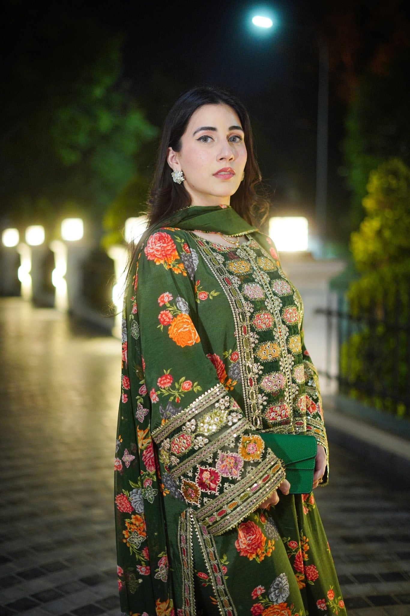 Aneelas Silk Dress Embroidered Unstitched 3 Piece Green Lux-15 Zainabjees Aneelas Silk Dress Embroidered Unstitched 3 Piece Green Lux-15 Zainabjees