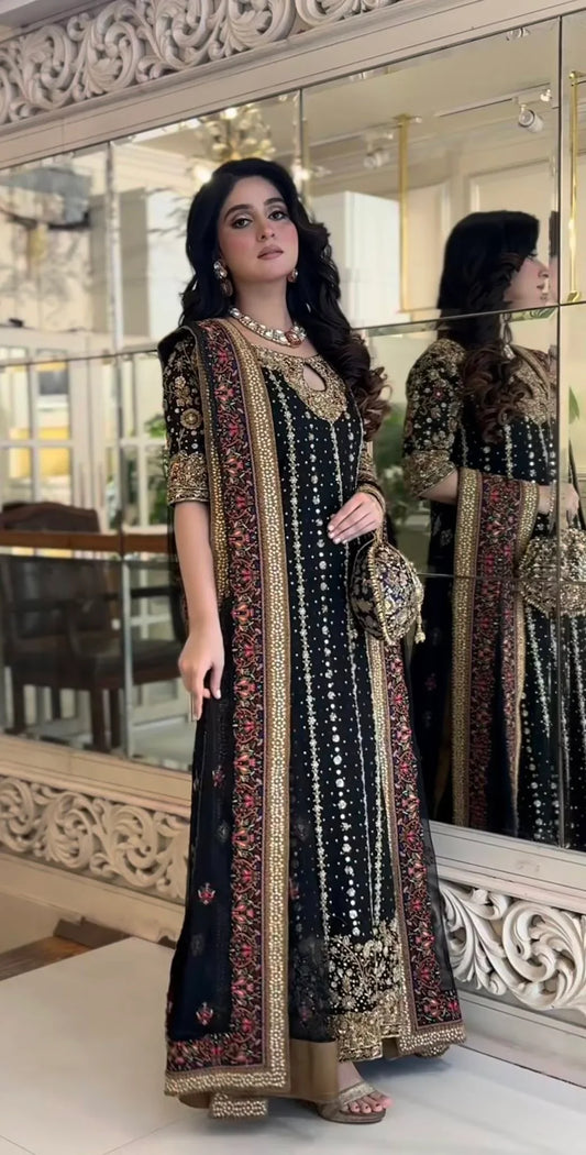 Haris Shakeel Luxury Raw Silk 3 Piece Unstitched Zainab
