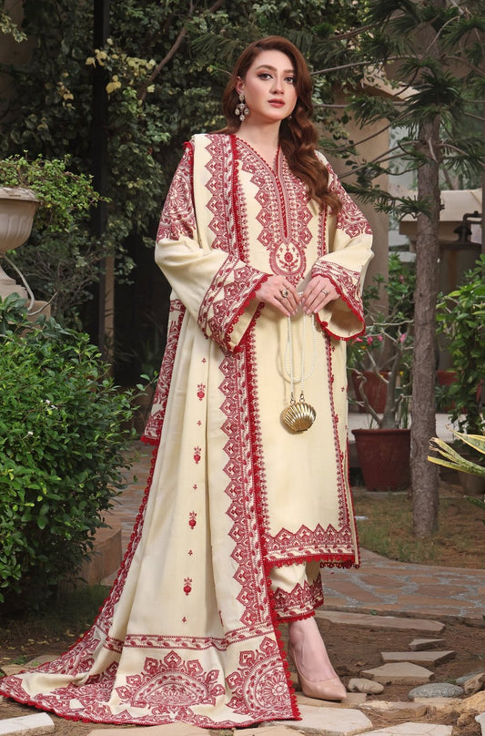 Aneelas - Luxury Cotton Embroidered Unstitched 3 Piece - MOMINA-03-B