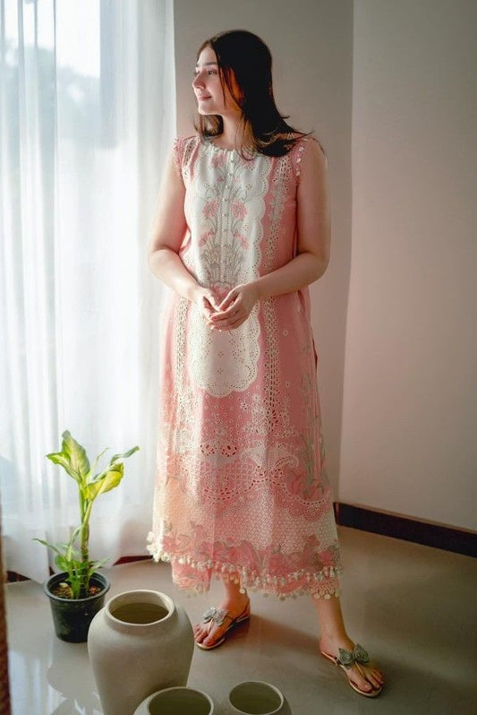 Clara By Bin Ilyas Embroidered Lawn Suit Unstitched 3 Piece 216 A - Summer Collection
