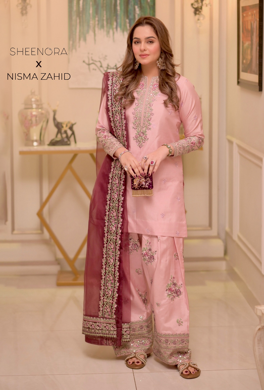 Sheenora - Lilac Serenity - Raw Silk Embroidered Unstitched 3 Piece