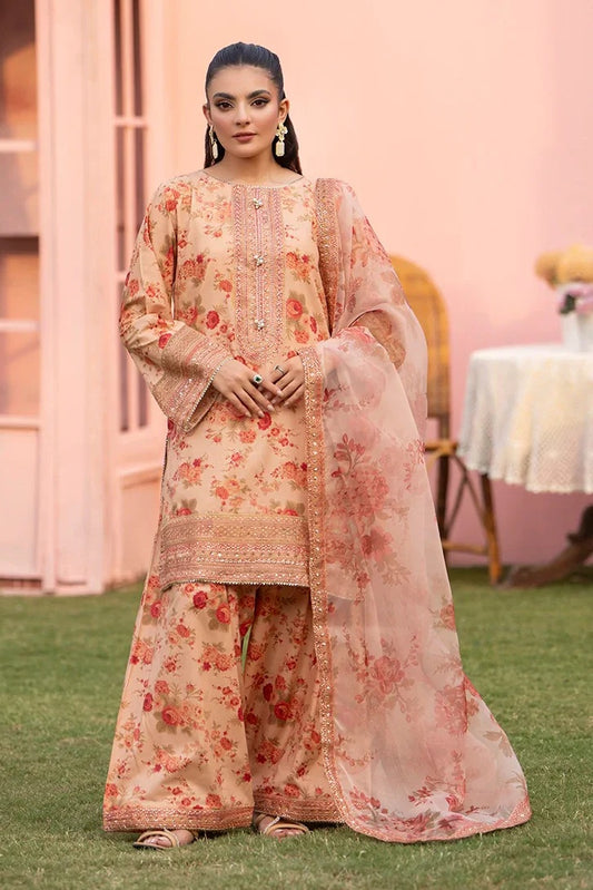 Ellena - Luxury Lawn Embroidered Unstitiched 3 Piece