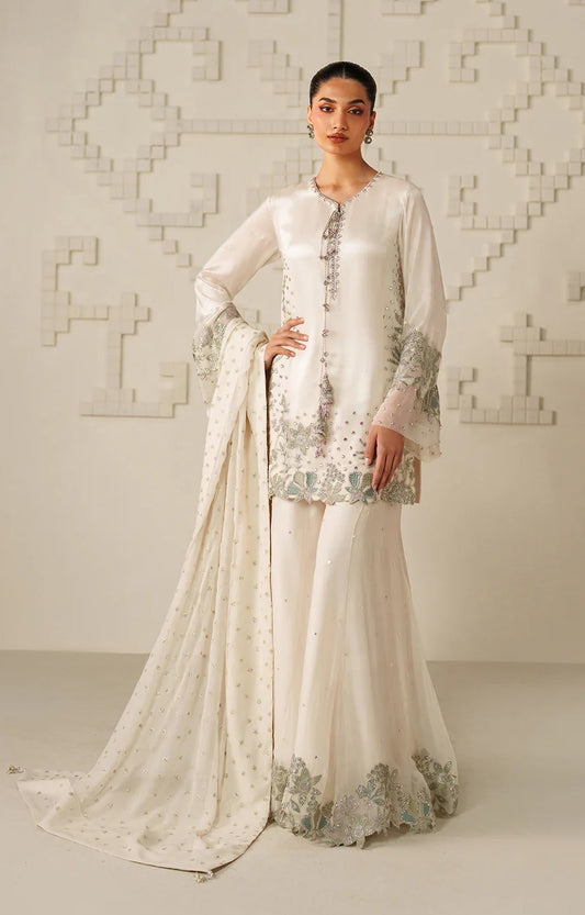 Iznik Luxury Embroidered Silk 3Pc Unstitched Suit UE - 620