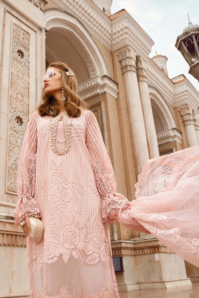 Voyage A Luxe By Maria.B Embroidered Lawn Suits Unstitched 3 Piece MB-6A - Eid Collection