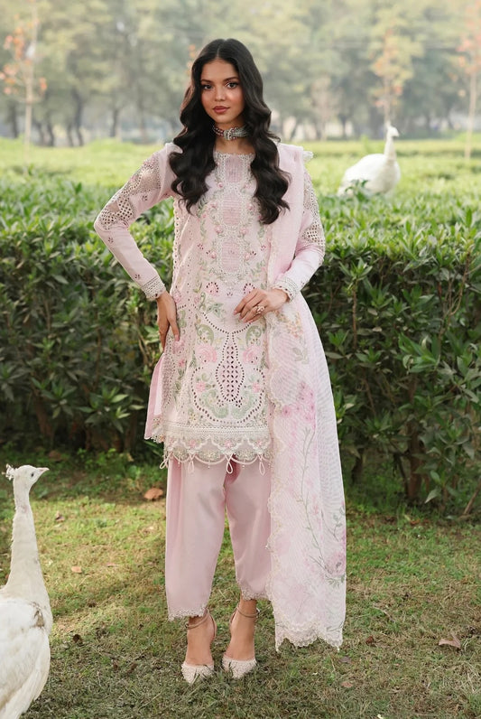 Sardinia - Pink Breeze - Luxury Lawn Embroidered Unstitched 3 Piece
