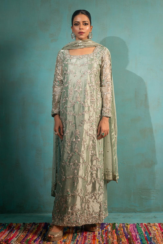 Sehrish Nadeem - Luxury Silk Embroidered Unstitched 3 Piece - Zuriya