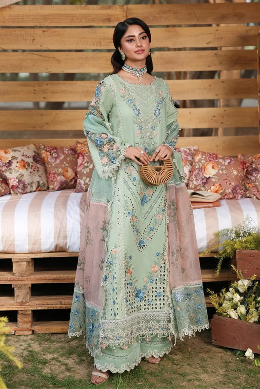 Sardinia - Luxury Lawn Embroidered Unstitched 3 Piecea - SUMMER SAGE