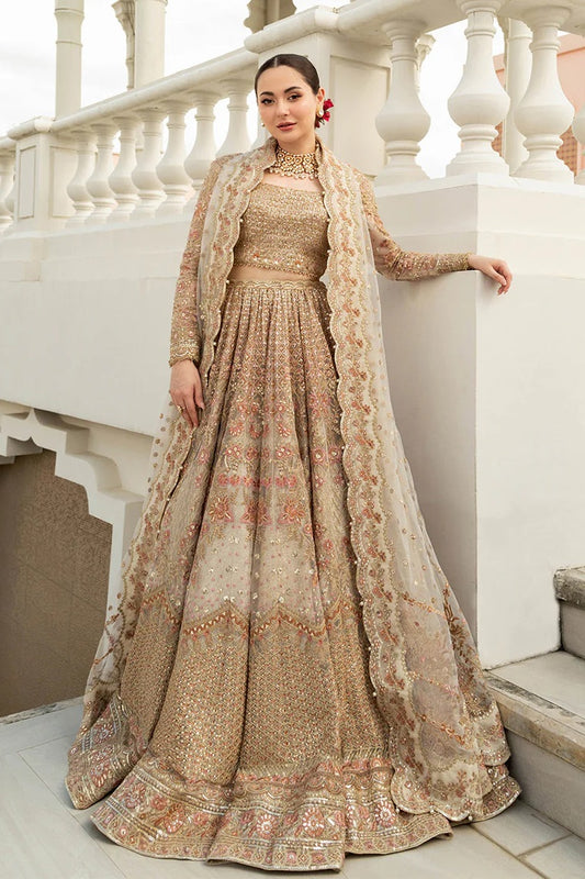 Faiza Saqlain Jemina - Luxury Net Embroidered 3 Piece Unstitched