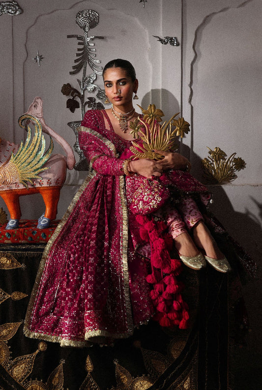 Hussain Rehar - Luxury Raw Silk Embroidered Unstitched 3 Piece - Gulpanra