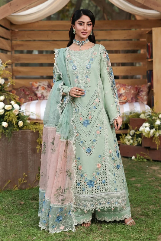 Sardinia - Luxury Lawn Embroidered Unstitched 3 Piecea - SUMMER SAGE