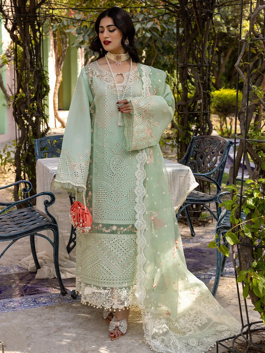 Bin Ilyas Luxury Lawn Embroidered Unstitched 3 Piece 701 B