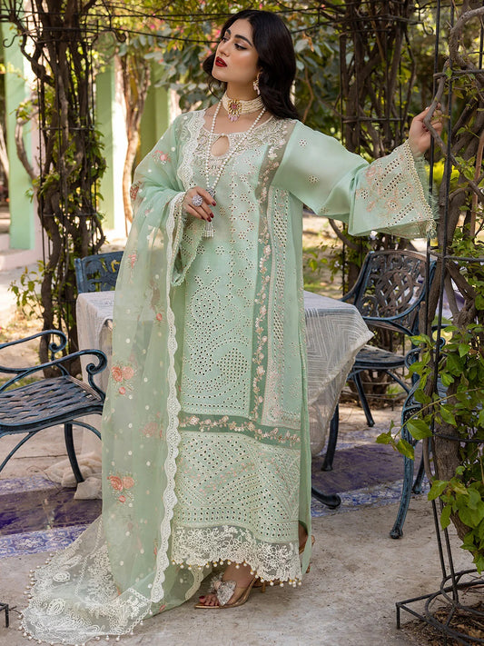 Bin Ilyas Luxury Lawn Embroidered Unstitched 3 Piece 701 B