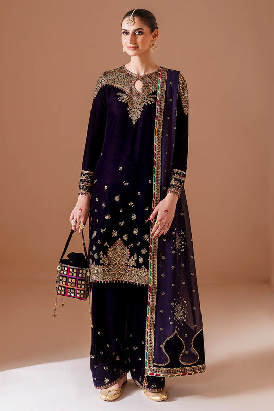 Jazmin Embroidered Velvet Formal 3 Pc Unstitched CVF D-08 Nilofer