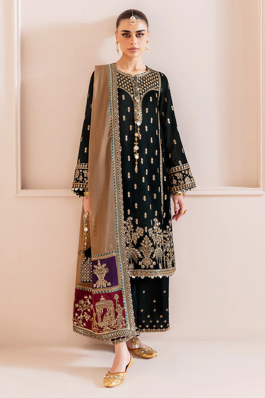 Jazmin Luxury Velvet Unstitched Collection CVF D-01 With Potli