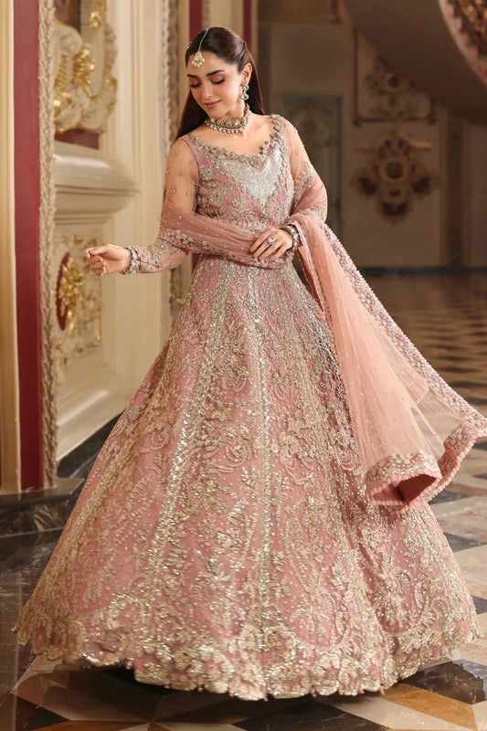 Elaf - Luxury Net Embroidered Unstitched 3 Piece - ESH-02 - GLAMOROUS