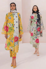 Baroque Floral Luxury Embroidered Lawn 3 PC Unstitched UF-147 B