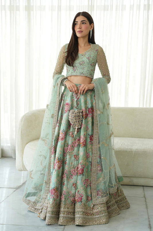 Faiza Saqlain - Luxury Silk Embroidered Unstitched 3 Piece - Rosabelle
