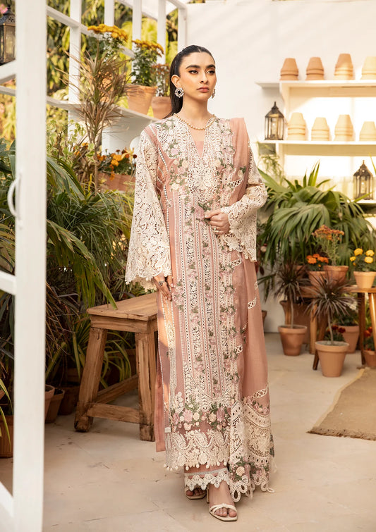 Elaf Luxury Embroidered Lawn Collection Unstitched 3Pc ELM-12 SHAHANA