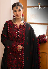 Shadow Work By Asim Jofa Embroidered Chiffon Suits Unstitched 3 Piece AJ23SW AJSW-22 - Luxury Festive Collection