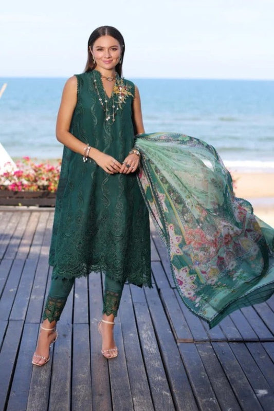NOOR BY SAADIA ASAD LUXURY CHIKANKARI '23 - SUMMER LAWN - 3 PIECES UNSTITCHED - D1-B