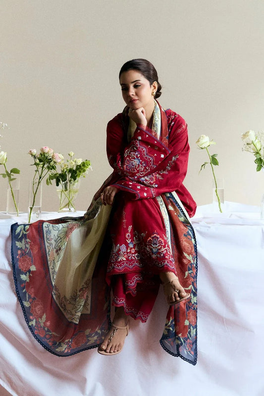 Coco By Zara Shahjahan Luxury Lawn Embroidered Suit ALBA D-8