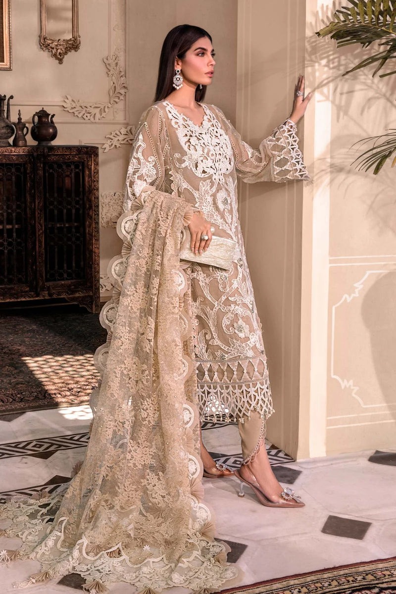 Maria.B Heritage Wedding Festive Unstitched 3 Pieces Mbroidered Luxury Formal Suit BD-2608