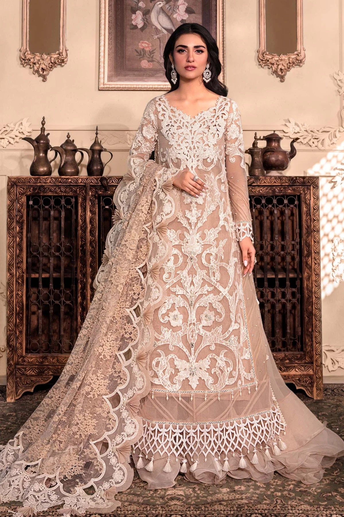 Maria.B Heritage Wedding Festive Unstitched 3 Pieces Mbroidered Luxury Formal Suit BD-2608