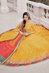 Maria.B Sateen Unstitched Embroidered Raw Silk 3Pc Suit CST-705 Luxury Collection