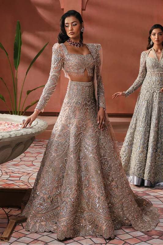 Soraya Luxury Net Hand Emblishment Unstitched Collection Catherine 01