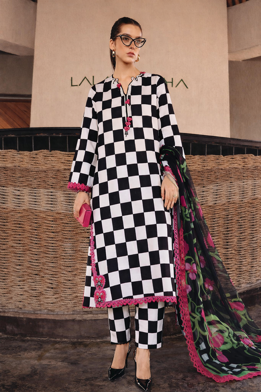 Maria.B MPrints Embroidered Lawn 3 Pc Unstitched Suit MPT-2906-B