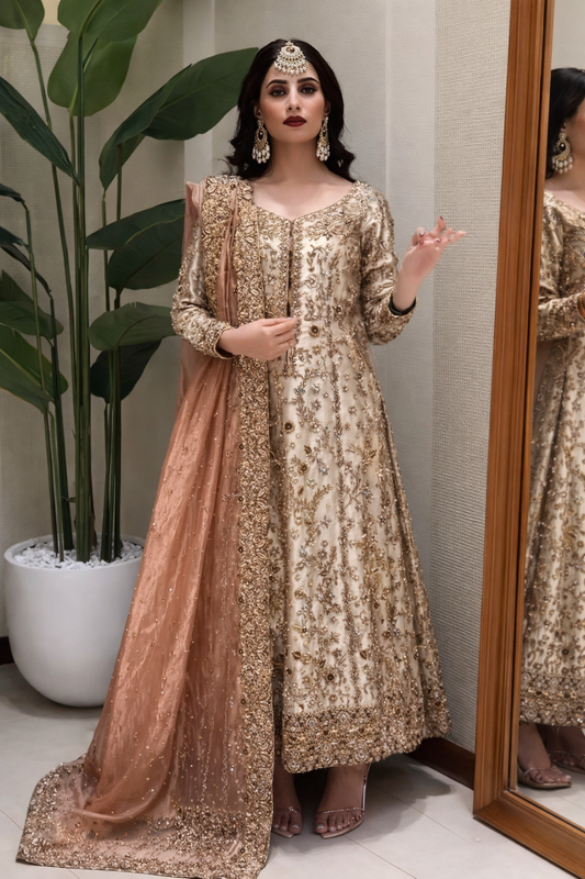 Haris Shakeel Luxury Raw Silk Hand Emblishment Collection DILRUBA